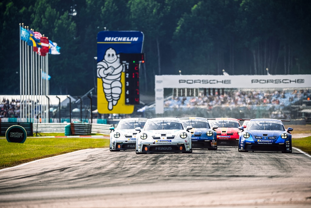 Gustav Krogh tilbage på Carrera Cup-podiet i Sverige.
(Foto: Porsche Carrera Cup Scandinavia)
